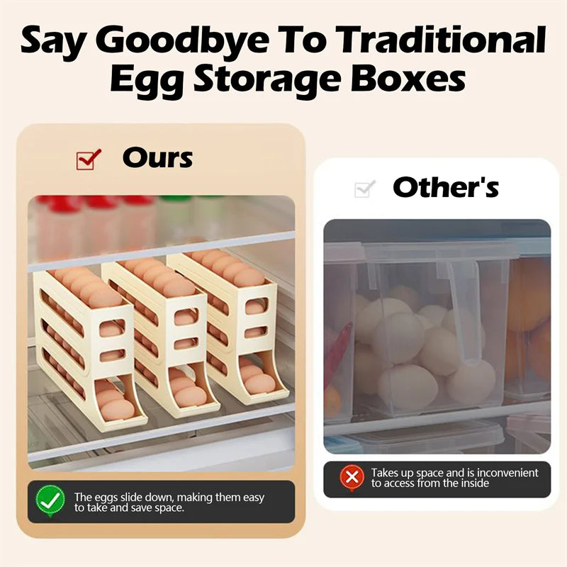Egg Rack Holder Storage Box Egg Basket Organizer