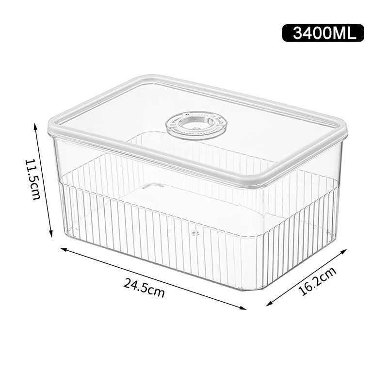 Transparent Fridge Organizer Food Storage Containers 