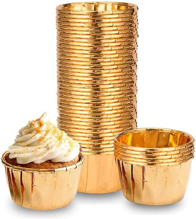 Disposable Aluminum Foil Cupcake Cups Cupcake Liners- 50 Pcs 