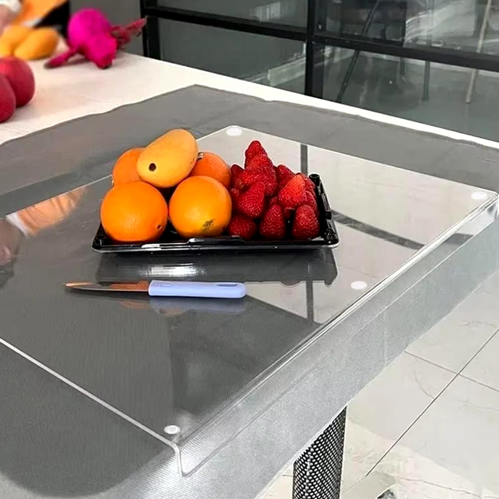 Lightweight Kitchen Cutting Board Transparent Countertop Cutting Board Acrylic Cutting Board with Non-Slip for Kitchen for Home