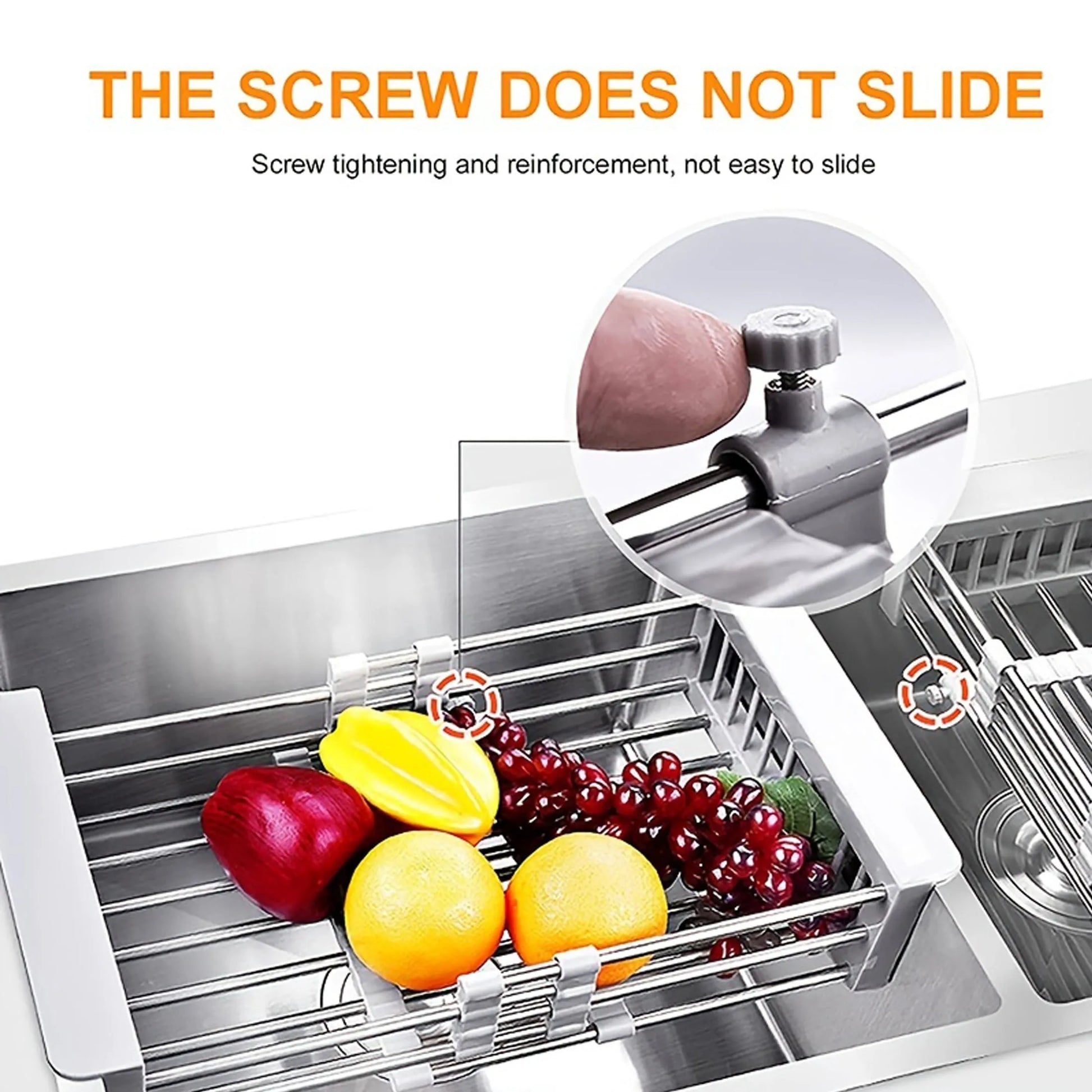 1Pc Sink Drain Rack,Retractable Sink Drain Rack,Expandable Dish Drying Rack,Sink Dish Drying Rack,Sink Drain Basket,Kitchen Tool