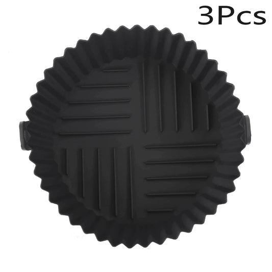  Multicolor Reusable Silicone Air Fryer Basket Bowl 