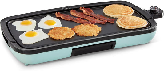 Deluxe Everyday Electric Griddle with Dishwasher Safe Removable Nonstick Cooking Plate 