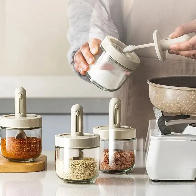  Leak Proof and Moisture-Proof Containers with Measuring Spoon