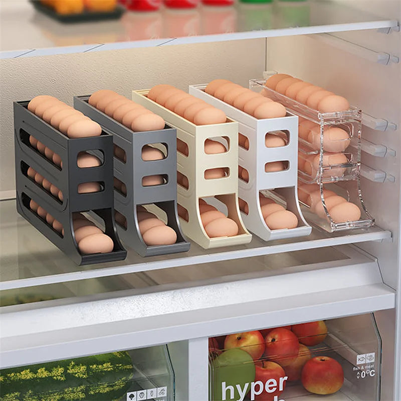  Egg Rack Holder Storage Box Egg Basket Organizer