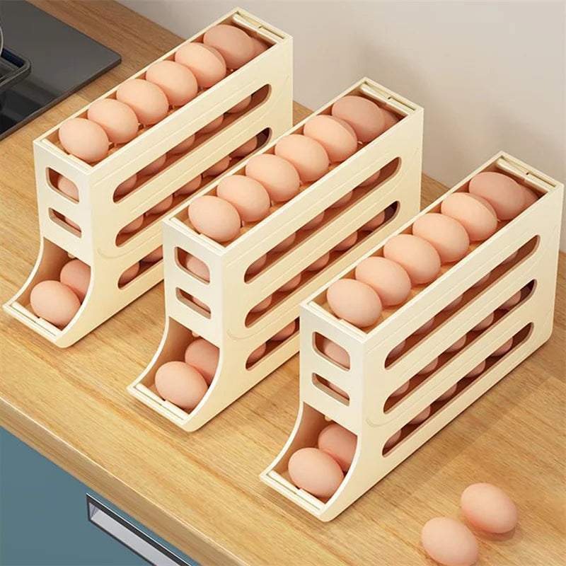  Egg Rack Holder Storage Box Egg Basket Organizer