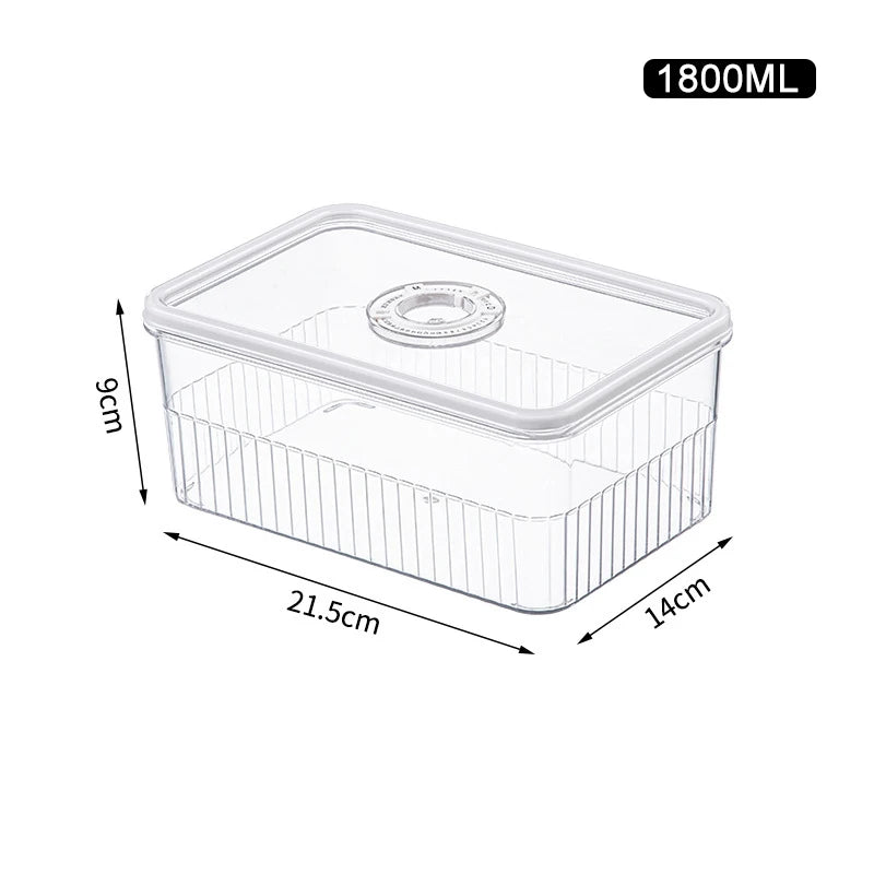 Transparent Fridge Organizer Food Storage Containers 