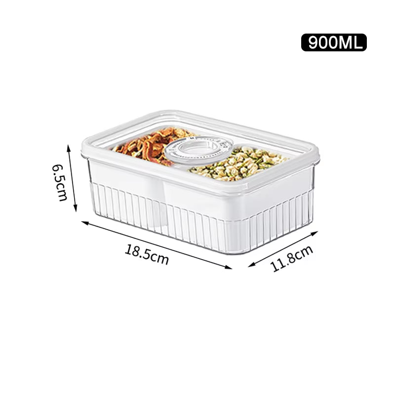 Transparent Fridge Organizer Food Storage Containers 
