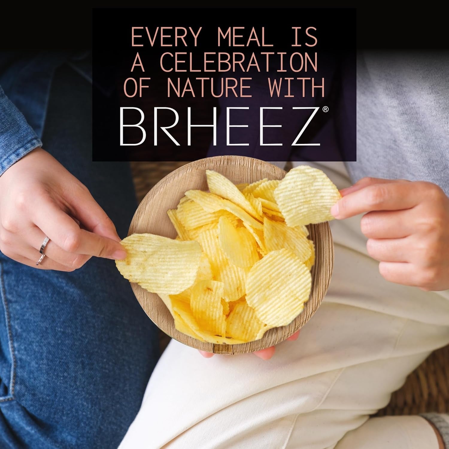  100 Eco-Friendly Bamboo Palm Leaf Plates- 4 Inch Heavy Duty, Compostable & Biodegradable Disposable Party Plates