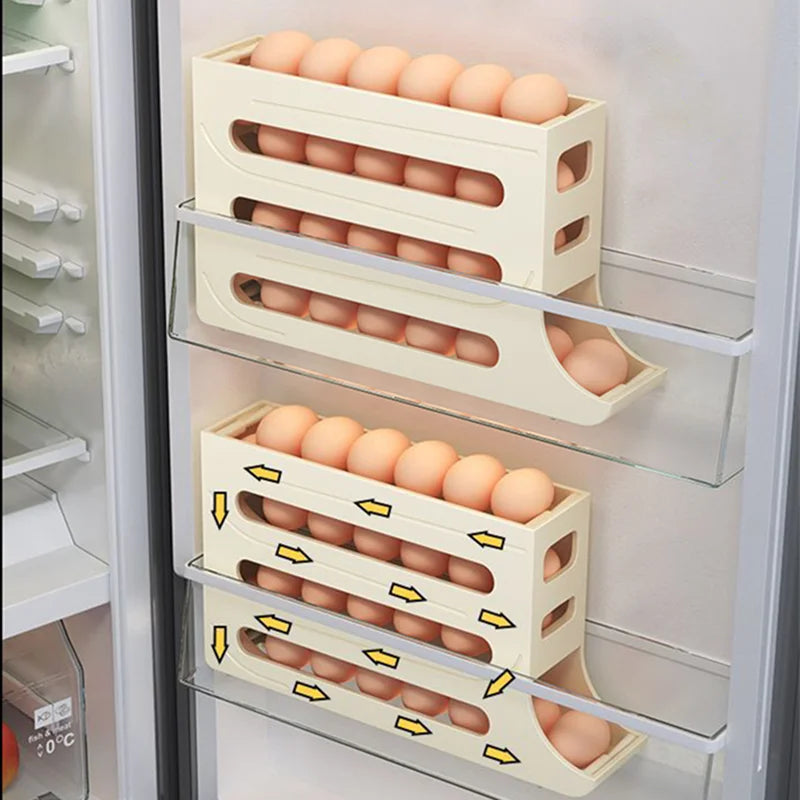  Egg Rack Holder Storage Box Egg Basket Organizer