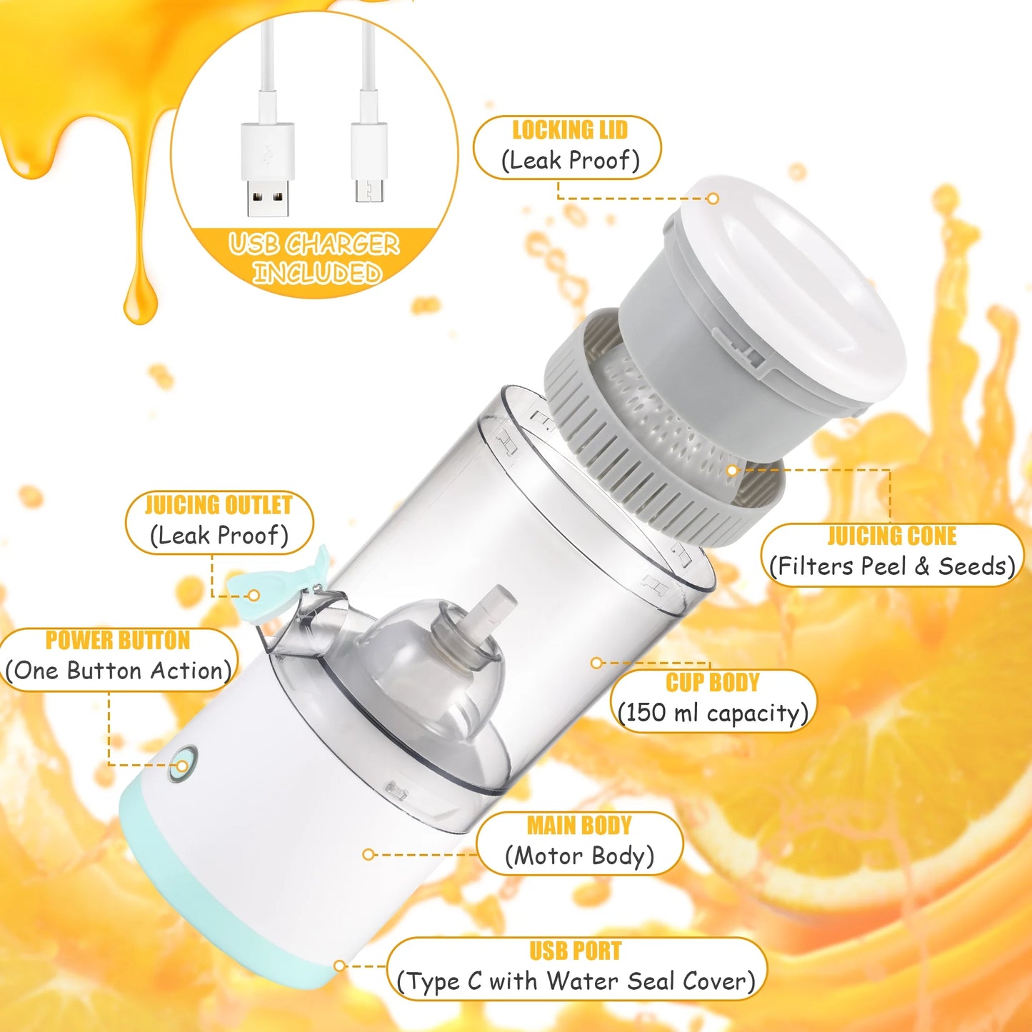 Portable Electric Juicer