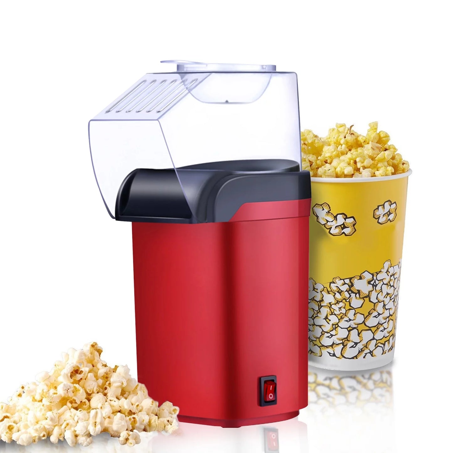 Oil Free Fully Automatic Popcorn Machine with Measuring Spoon 