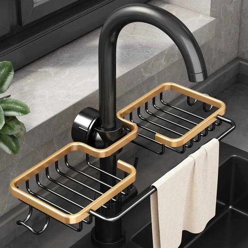 Kitchen Space Aluminum Sink Drain Rack 