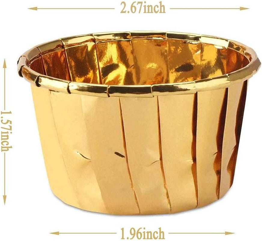 Disposable Aluminum Foil Cupcake Cups Cupcake Liners- 50 Pcs 