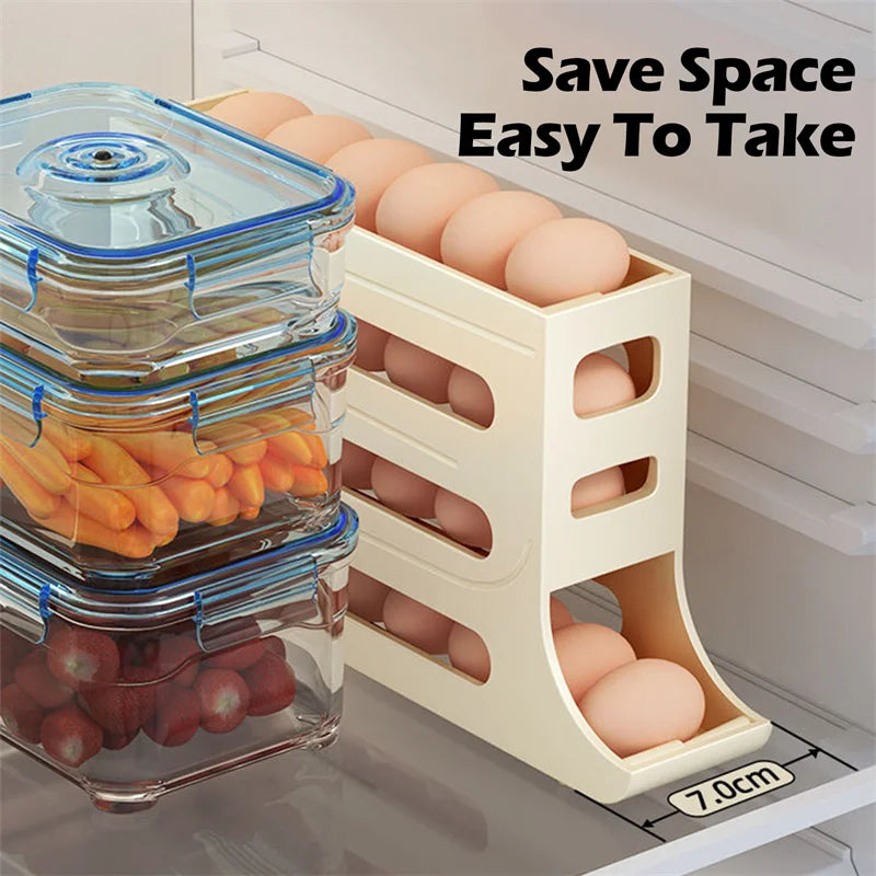  Egg Rack Holder Storage Box Egg Basket Organizer