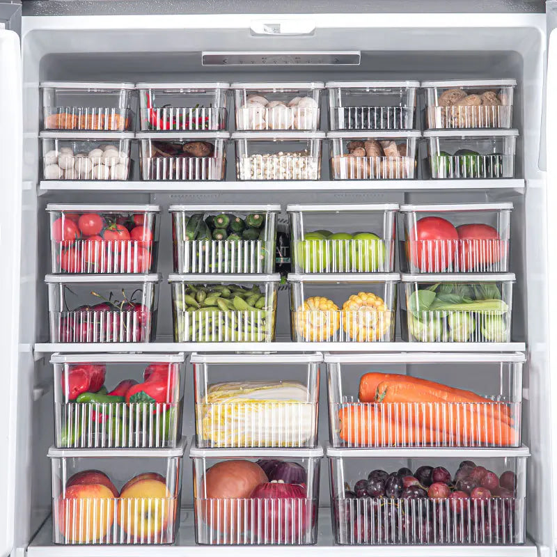 Transparent Fridge Organizer Food Storage Containers 