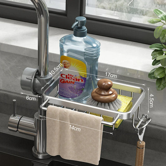 Kitchen Space Aluminum Sink Drain Rack 