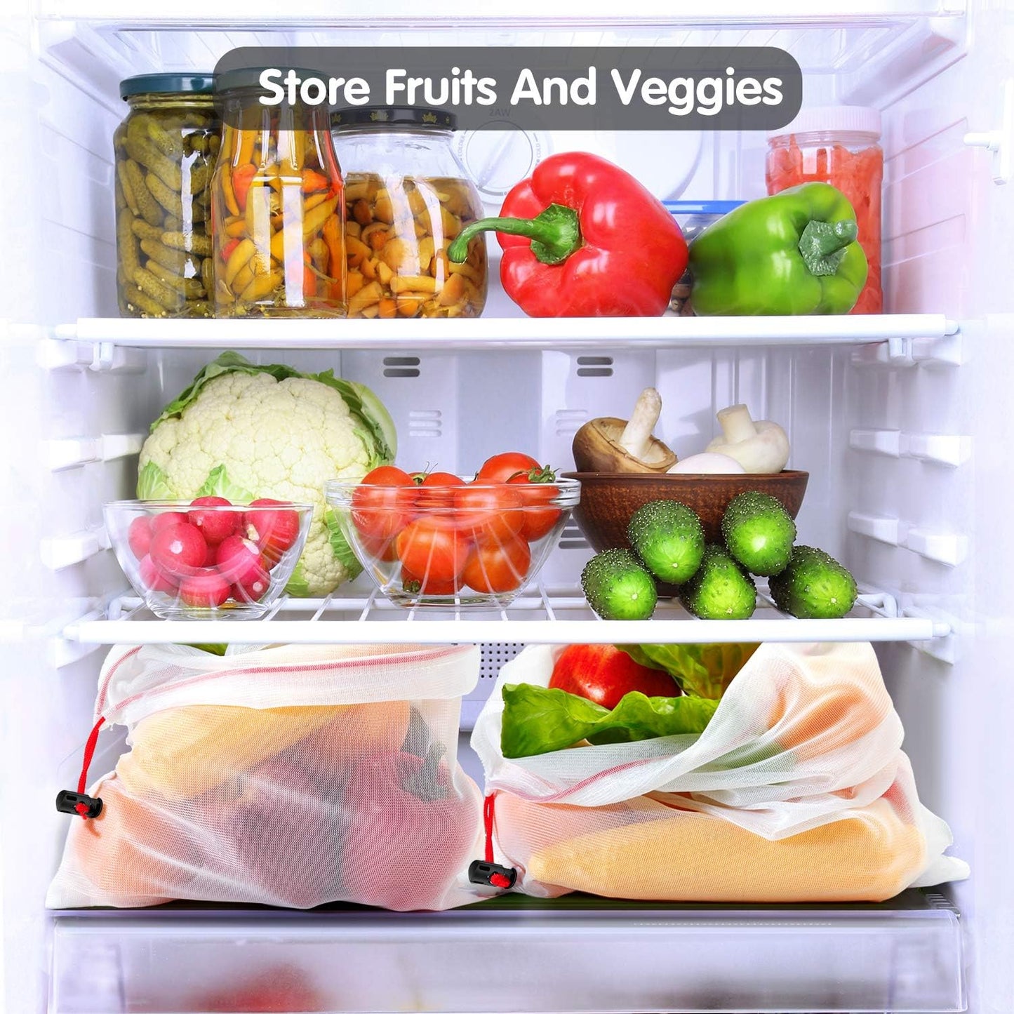 20 Pieces Reusable Produce Bags 