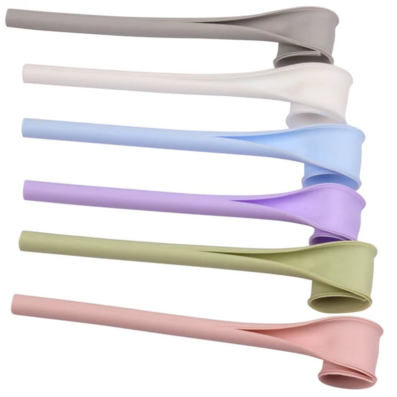 Pack of 6 Silicone Straws Reusable Detachable Soft Drinking Beverage Openable Snap Portable Travel Party Accessories
