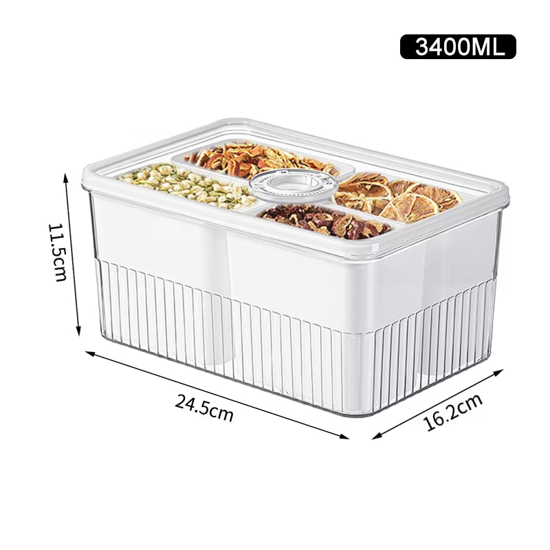 Transparent Fridge Organizer Food Storage Containers 