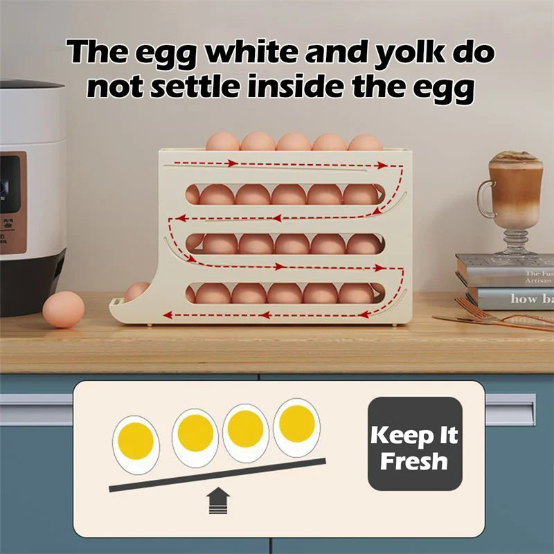  Egg Rack Holder Storage Box Egg Basket Organizer