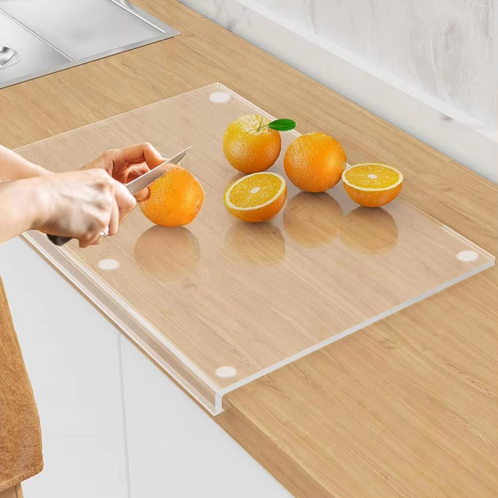 Lightweight Kitchen Cutting Board Transparent Countertop Cutting Board Acrylic Cutting Board with Non-Slip for Kitchen for Home