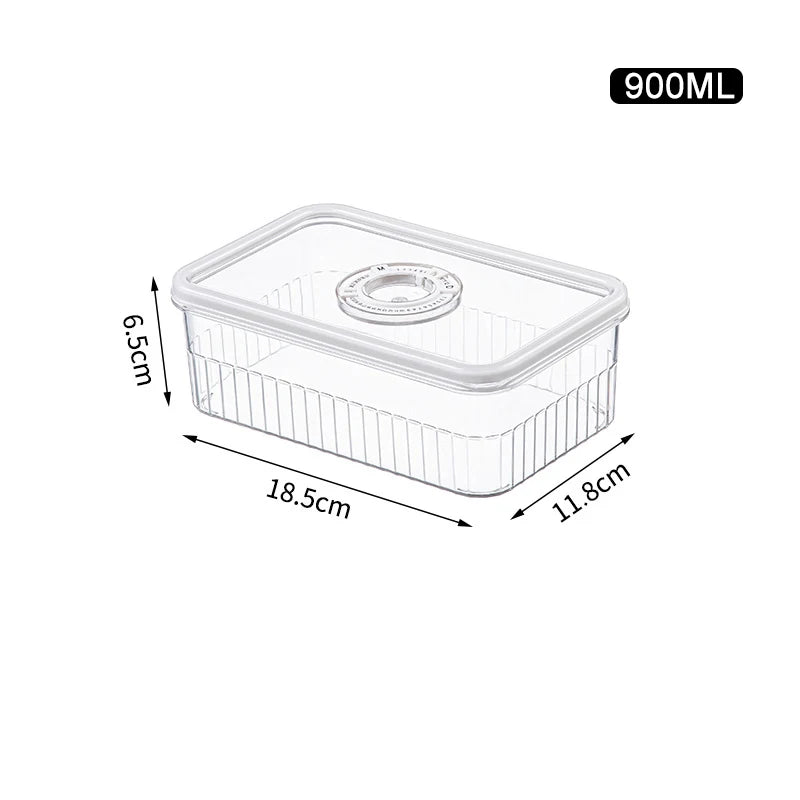 Transparent Fridge Organizer Food Storage Containers 