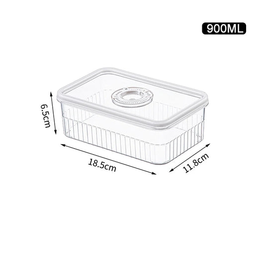 Transparent Fridge Organizer Food Storage Containers 