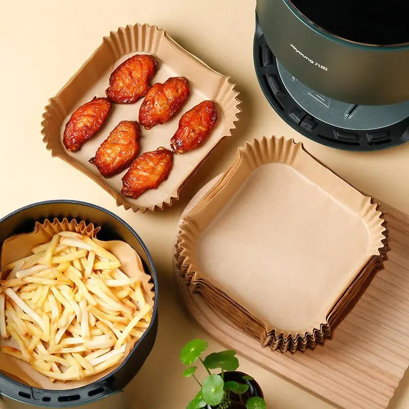 50Pcs/Set Air Fryer Disposable Paper Parchment 