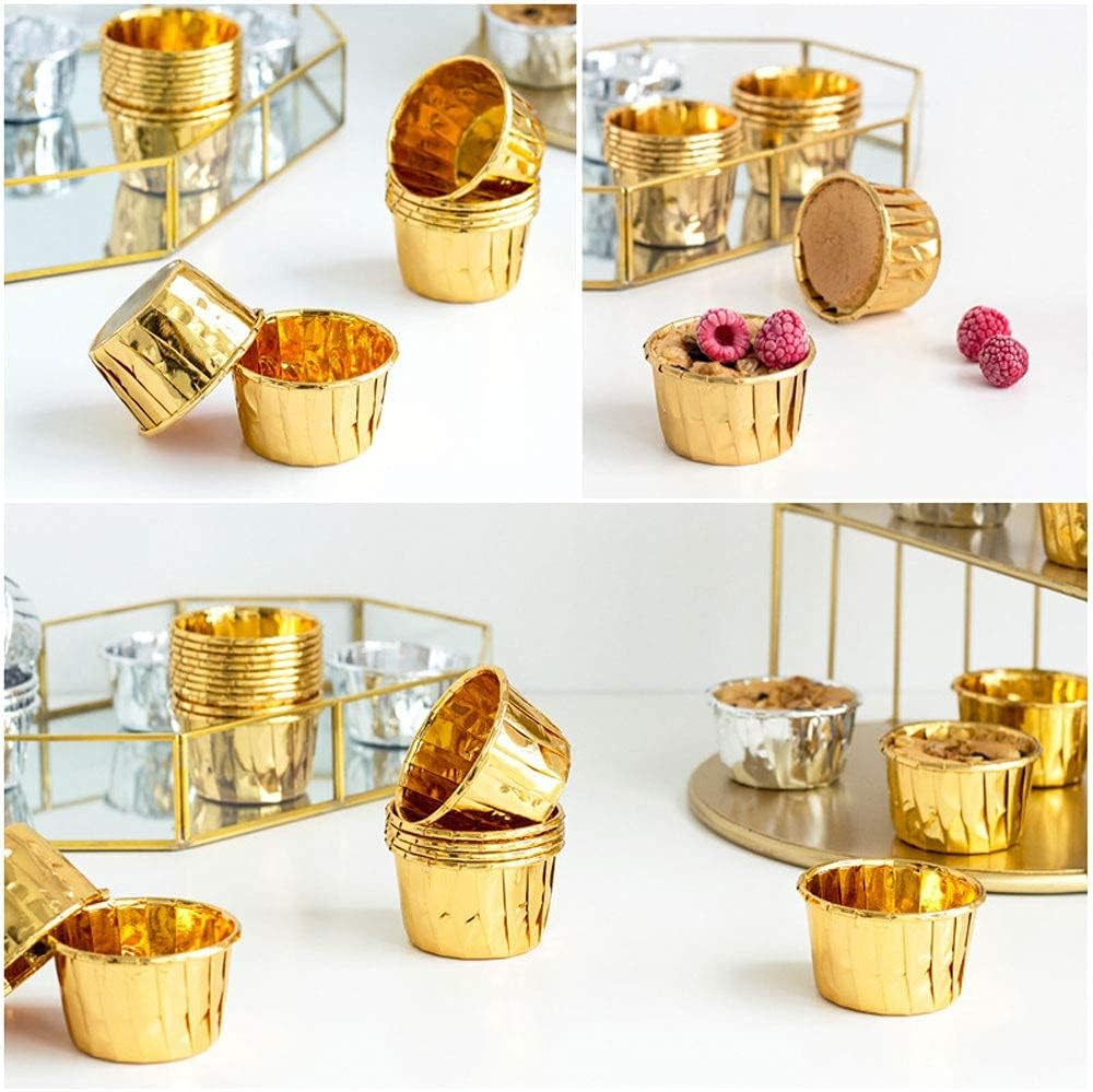 Disposable Aluminum Foil Cupcake Cups Cupcake Liners- 50 Pcs 