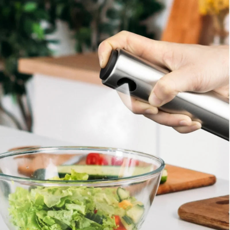 Oil Spray Kettle, Stainless Steel Oil Spray Bottle, Press Out Oil, Barbecue Oil Bottle, Control Oil Quantity, Outdoor Seasoning