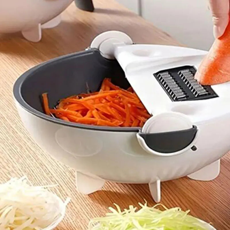 9 in One Drain Basket Vegetable Grater with Drain Basket 
