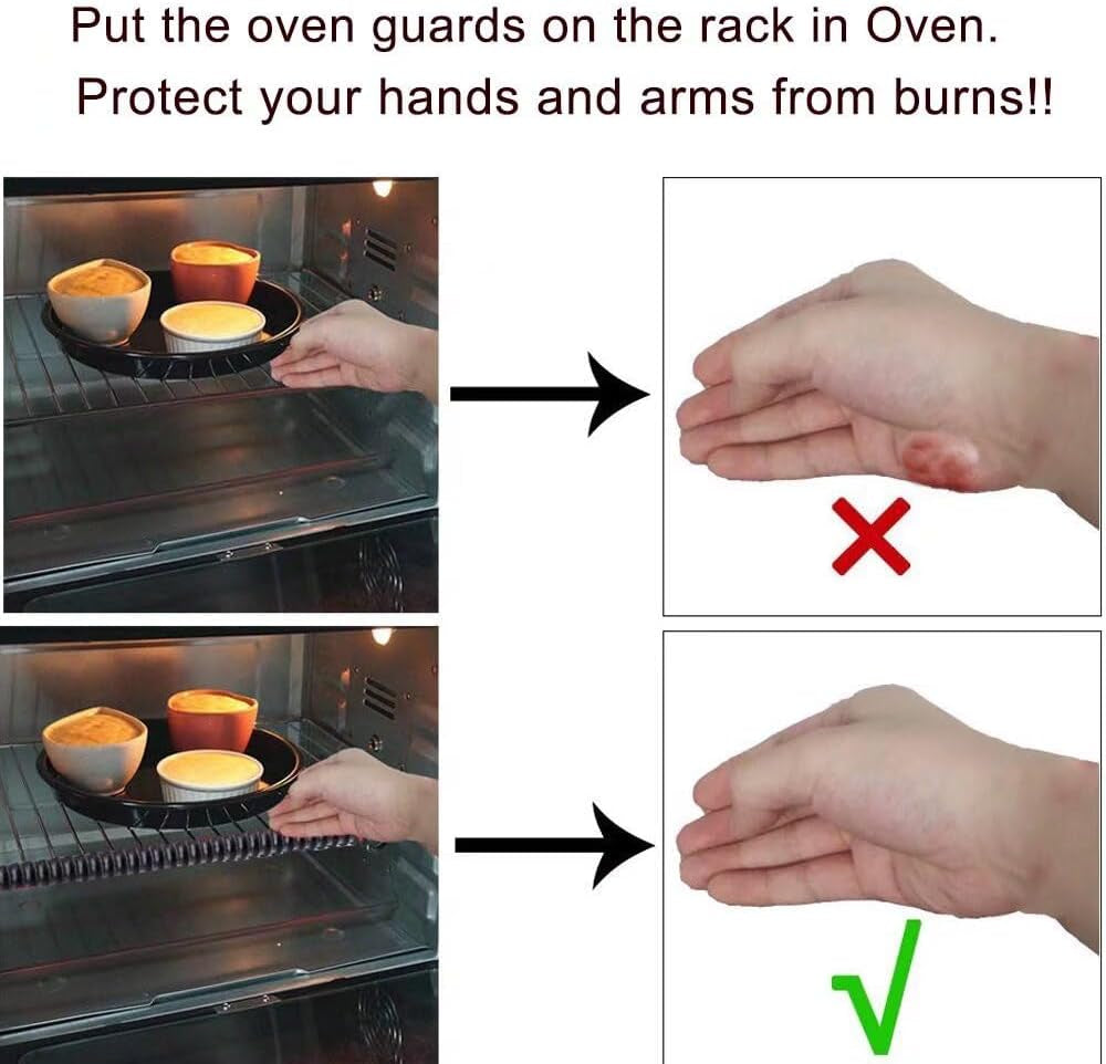 Silicone Oven Rack Guards Heat Resistant 4 pack