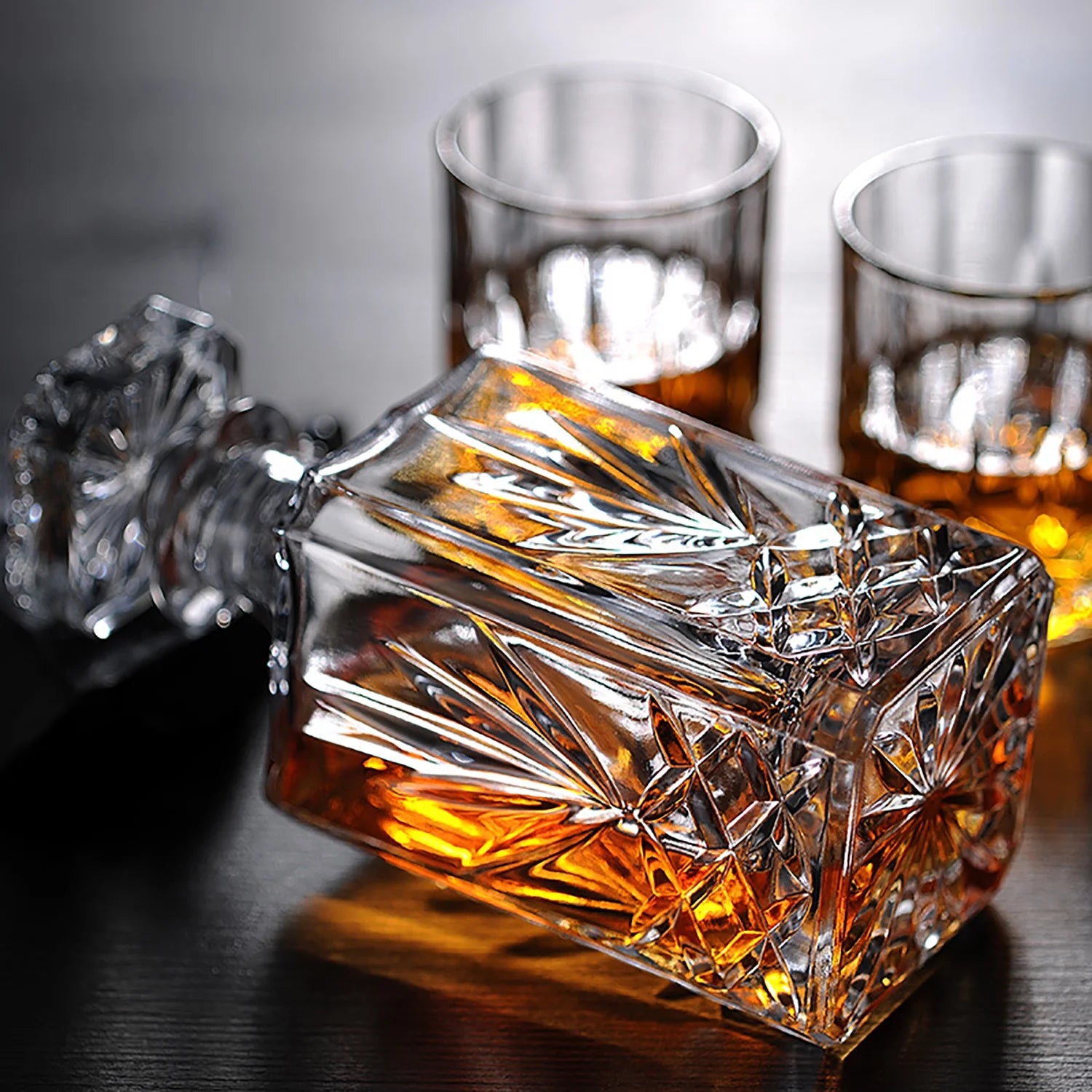 Whiskey Decanter Set with Glasses, 5Pcs 