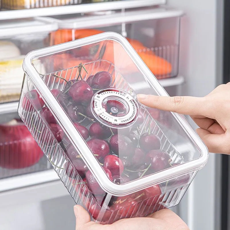 Transparent Fridge Organizer Food Storage Containers 